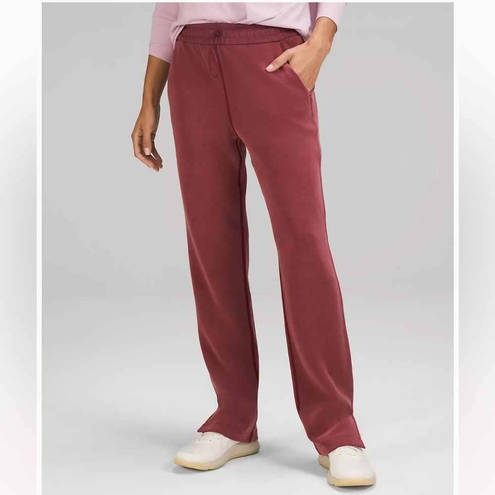 Brushed Softstreme Split-Hem High-Rise Pant